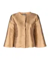 Alberta Ferretti Short Profile Casual Jacket In Nude