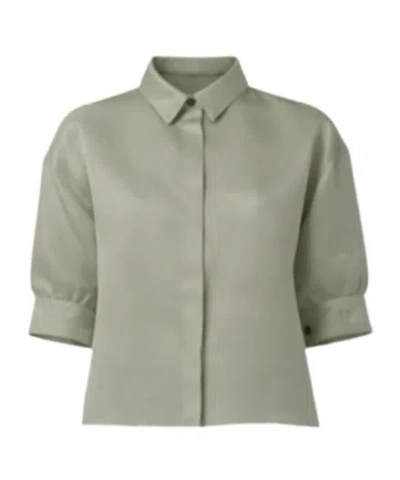 Alberta Ferretti Short Sleeve Shirt In Green