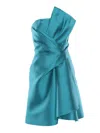 ALBERTA FERRETTI SHORT TURQUOISE DRESS