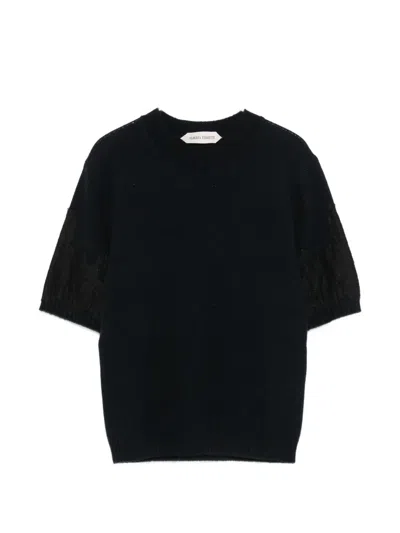 Alberta Ferretti Short-sleeve Sweater In Black