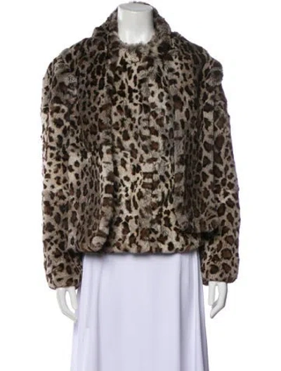 Pre-owned Alberta Ferretti Silk Animal Print Jacket In Black