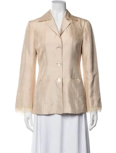 Pre-owned Alberta Ferretti Silk Blazer In Neutrals