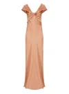 Alberta Ferretti Bow-detail Satin Slip Dress