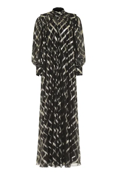 Alberta Ferretti Silk Blend Dress In Black