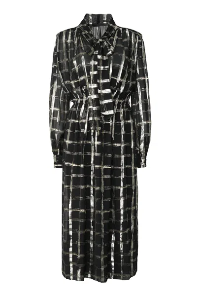 Alberta Ferretti Silk Blend Dress In Black