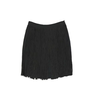 Alberta Ferretti Silk Blend Skirt In Black