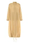 Alberta Ferretti Silk Blend Trench Coat In Brown