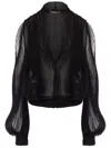 Alberta Ferretti Long Coat Clothing In Black
