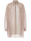 Alberta Ferretti Silk Blouse In Neutrals