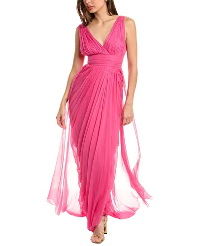 Alberta Ferretti Woman Maxi Dress Fuchsia Size 8 Silk In Pink