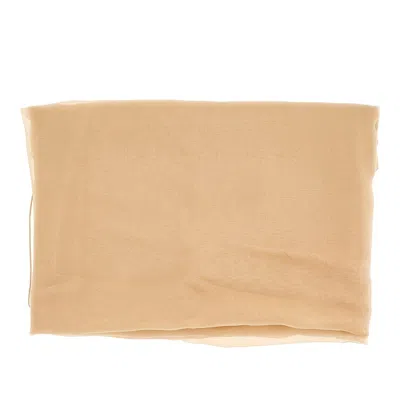 Alberta Ferretti Silk Chiffon Scarf In Beige