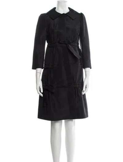 Pre-owned Alberta Ferretti Silk Coat In Black