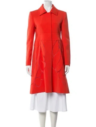 Pre-owned Alberta Ferretti Silk Coat In Orange