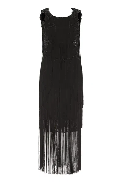 Alberta Ferretti Silk Dress In Black