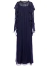 Alberta Ferretti Silk Gown In Blue