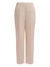 Alberta Ferretti Silk High-waisted Trousers In Pink