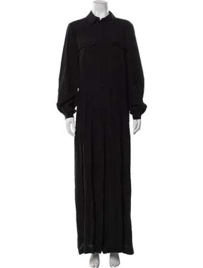 Pre-owned Alberta Ferretti Silk Jumpsuit In Black