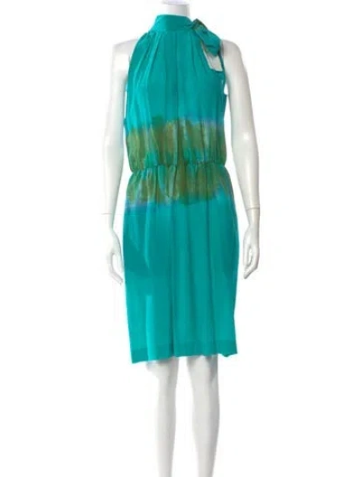 Pre-owned Alberta Ferretti Silk Knee-length Dress In Multi