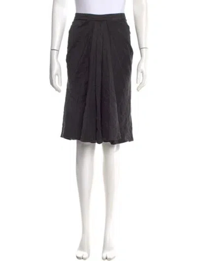 Pre-owned Alberta Ferretti Silk Knee-length Skirt In Black