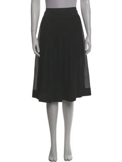 Pre-owned Alberta Ferretti Silk Knee-length Skirt In Gray