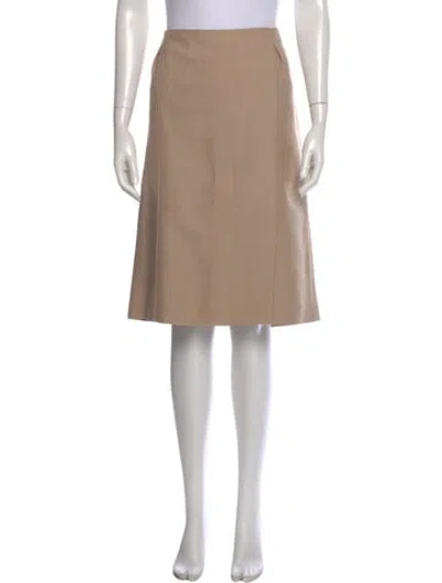 Pre-owned Alberta Ferretti Silk Knee-length Skirt In Neutral