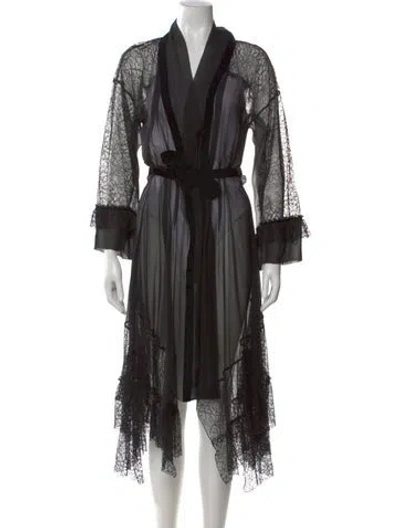 Pre-owned Alberta Ferretti Silk Long Dress In Black
