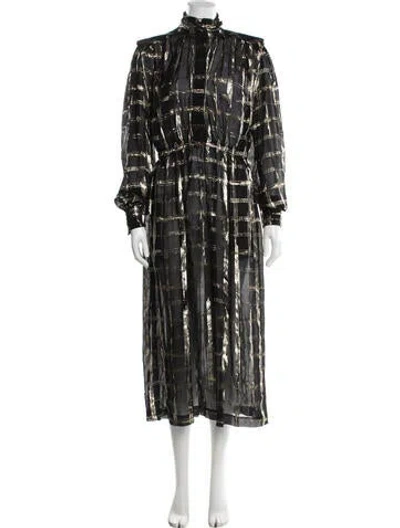 Pre-owned Alberta Ferretti Silk Long Dress In Multi