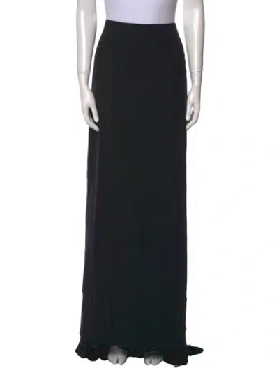 Pre-owned Alberta Ferretti Silk Long Skirt In Black