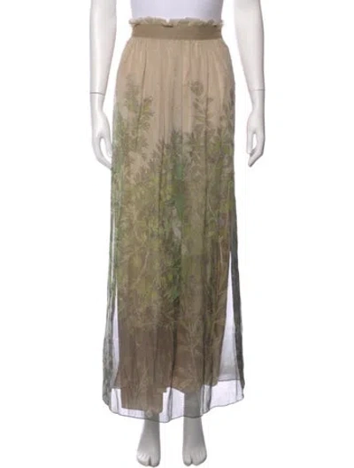 Pre-owned Alberta Ferretti Silk Long Skirt In Multi