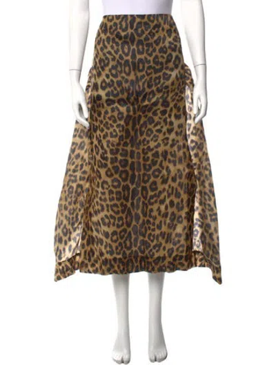 Pre-owned Alberta Ferretti Silk Long Skirt In Multicolor