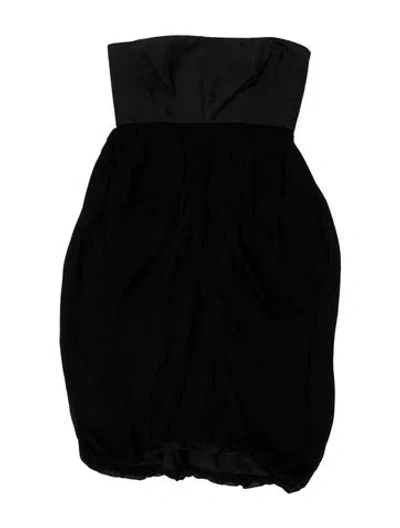 Pre-owned Alberta Ferretti Silk Mini Dress In Black