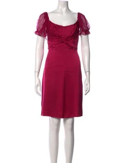 Pre-owned Alberta Ferretti Silk Mini Dress In Pink