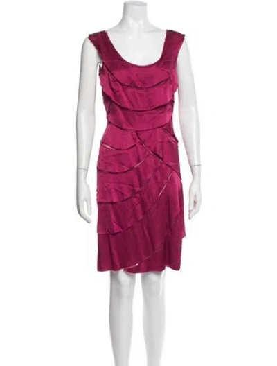 Pre-owned Alberta Ferretti Silk Mini Dress In Pink