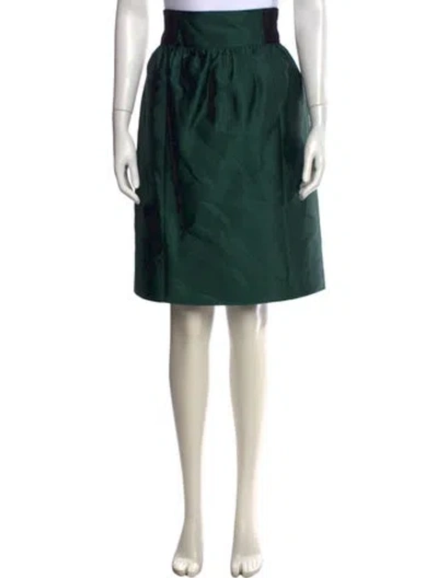 Pre-owned Alberta Ferretti Silk Mini Skirt In Green