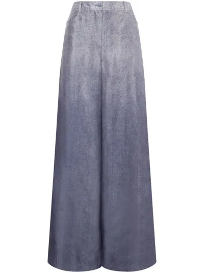 ALBERTA FERRETTI SILK PALAZZO PANTS