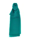 Alberta Ferretti Sheer Silk Stole Lightweight Soft Texture In Green