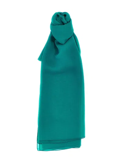 Alberta Ferretti Sheer Silk Stole Lightweight Soft Texture In Green