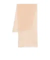 Alberta Ferretti Light Silk Rectangular Scarf In Nude