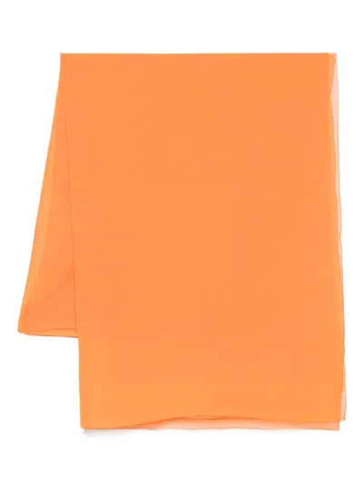 Alberta Ferretti Silk Scarf In Orange