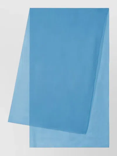 Alberta Ferretti Silk Scarf Rectangular Shape Lightweight Design In Blue