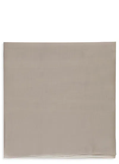 Alberta Ferretti Silk Scarf With Subtle Sheen In Gray
