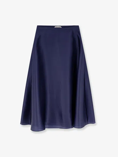 Alberta Ferretti A-line Midi Skirt In Blue