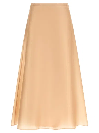 Alberta Ferretti Silk Skirt Skirts Pink In Brown