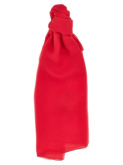 Alberta Ferretti Silk Stole In Purple