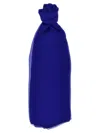 Alberta Ferretti Sheer Rectangular Silk Stole Lightweight Fabric In Blue