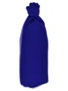 Alberta Ferretti Sheer Rectangular Silk Stole Lightweight Fabric In Blue
