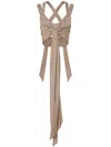 Alberta Ferretti Silk Tank Top In Neutrals