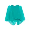 Alberta Ferretti Green Blouse With Layered Design
