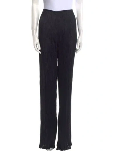 Pre-owned Alberta Ferretti Silk Wide Leg Pants W/ Tags In Black