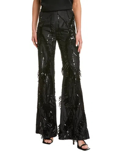 Alberta Ferretti Silktrouser In Black